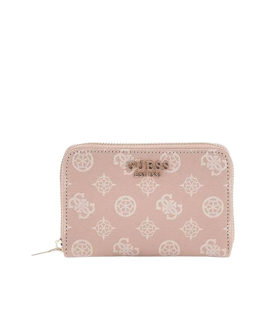 Cartera Mediana Laurel Slg Rosa Guess