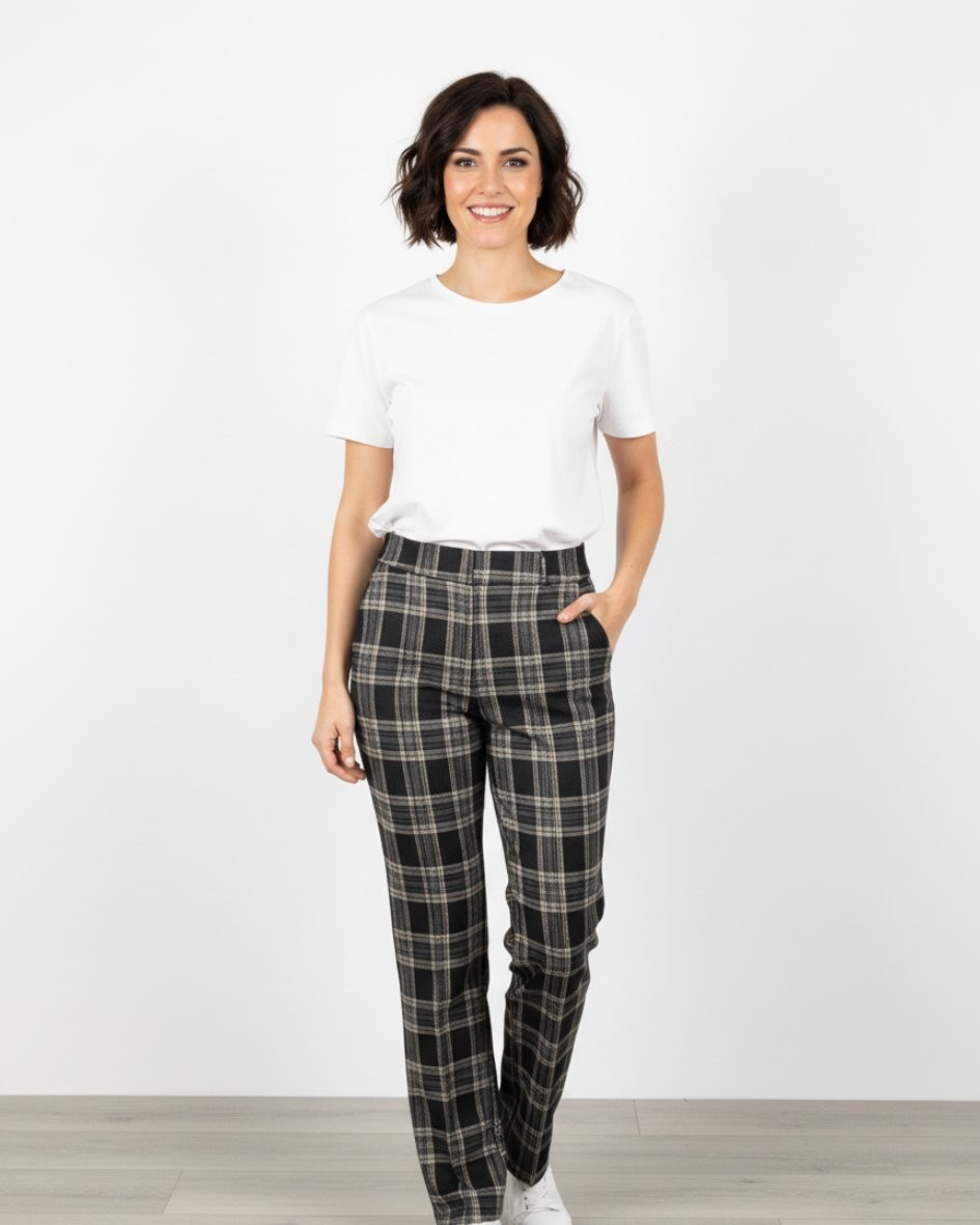 Pantalon Cuadros Goma