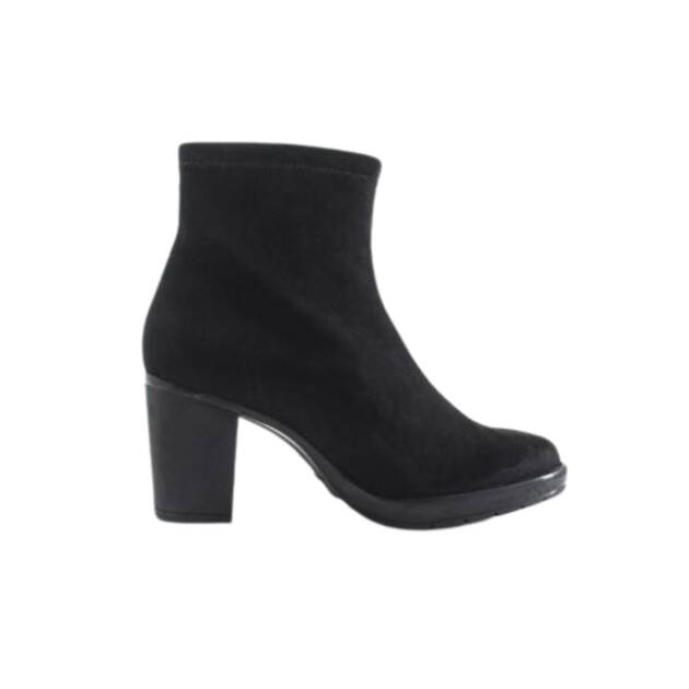 Botín de Tacón Negro Esencial Caro Ante