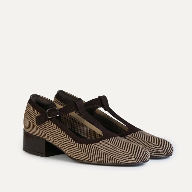 Bailarina Tacón Camel Miss Elastic