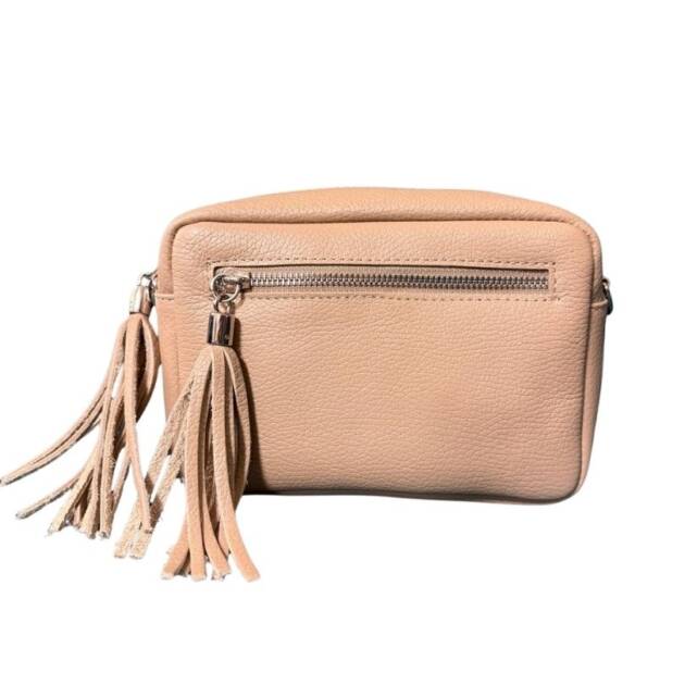 Bandolera Piel Beige