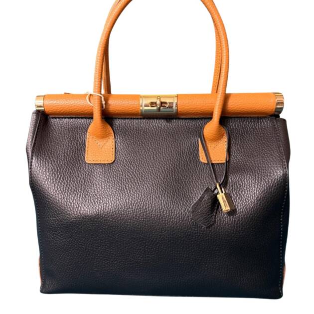 Bolso de Mano Piel Negro