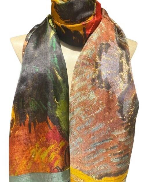 Fular campo trigo cipreses