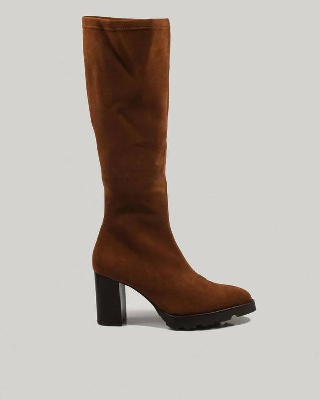 Bota Alta Chocolate Miss Elastic