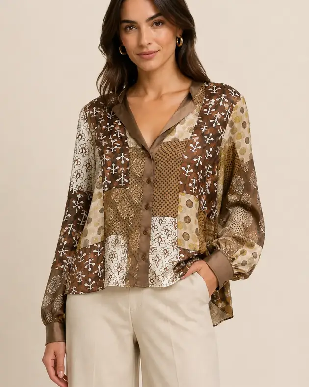 Camisa Liocell Estampada